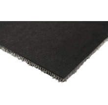 Nahaufnahme eines schwarzen Teppichstücks.