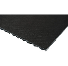 Nahaufnahme einer schwarzen Bautenschutzmatte.