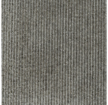 Detailansicht eines grauen Teppichbodens mit Streifenmuster