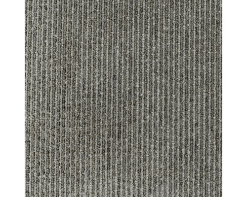 Detailansicht eines grauen Teppichbodens mit Streifenmuster