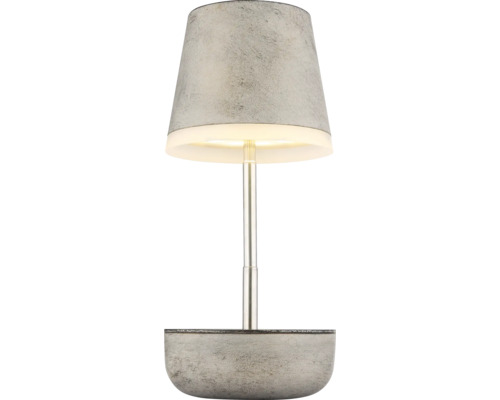 Tischleuchte mit Lampenschirm und Metallsockel