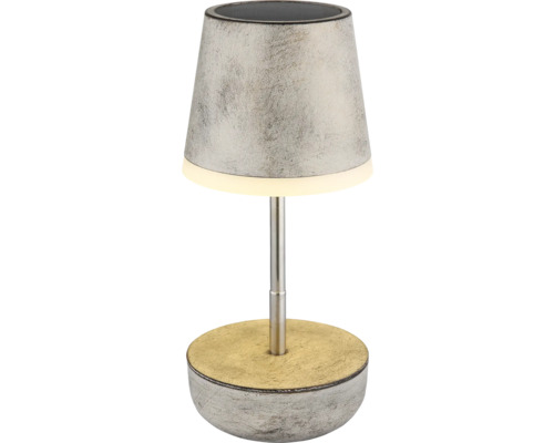 Tischleuchte mit Schirm und rundem Fuß