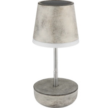 Dekorative Tischleuchte mit Lampenschirm und Metallsockel