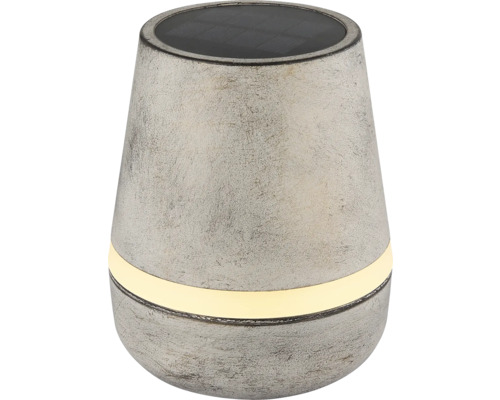 Solarleuchte in Kegelform mit umlaufendem Leuchtband