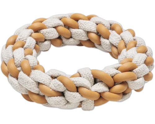 Hundespielzeug Ring aus Seil und Kunststoff