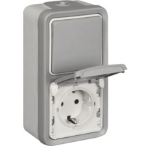 Feuchtraumkombination mit Schalter und Steckdose