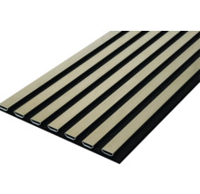 Akustikpaneel mit Holzrippen auf Filz