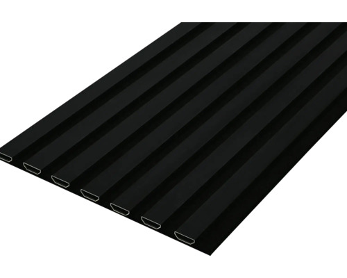 Mehrere schwarze Nut- und Federbretter