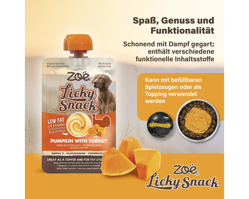 Zoë Licky Snack Kürbis mit Putenfleisch Hundesnack