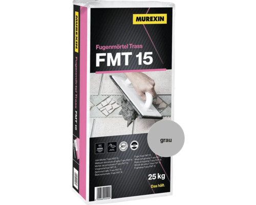 Fugenmörtel Trass FMT 15 Murexin grau 25 kg Murexin Fugenmörtel Trass FMT 15, 25 kg Packung