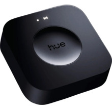 Philips Hue Bridge zur Steuerung von Smart Home Beleuchtungssystemen, quadratisch mit abgerundeten Ecken.