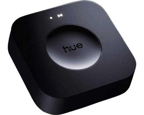 Philips Hue Bridge zur Steuerung von Smart Home Beleuchtungssystemen, quadratisch mit abgerundeten Ecken.