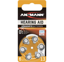 Ansmann Hörgerätebatterien Größe 13, 6 Stück