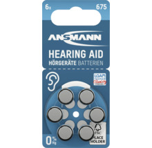 Ansmann Hörgerätebatterien 675, 6 Stück