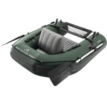 Aufblasbares Fischerboot mit Paddel, Sitz und Halterung