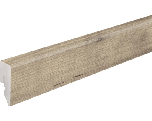 SKANDOR Sockelleiste PVC KU048L Eiche 2-Stab FOEI510 15 x 38,5 x 2400 mm Sockelleiste mit Holzdekor