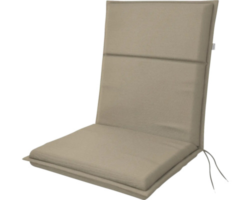 Doppler 48 x 4 cm beige creme Auflage für Liegestuhl mit Bindebändern