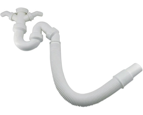 Abflussgarnitur mit Geräteanschluss und flexiblem Schlauch