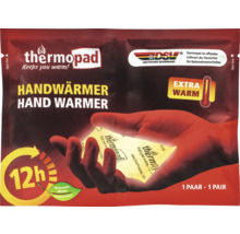 Thermopad Handwärmer Packung mit der Aufschrift 'Hält Sie warm!'