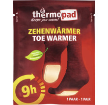 Thermopad Zehenwärmer Verpackung mit Informationen zur Anwendung und Dauer