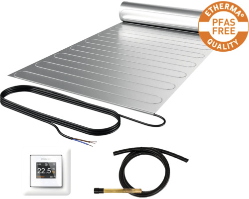 Elektrische Fußbodenheizungsmatte mit Thermostat und Zubehör