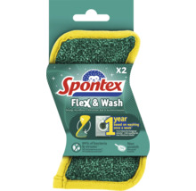 Spontex Flex & Wash Mikrofaser Bad- und Küchenschwamm im Doppelpack