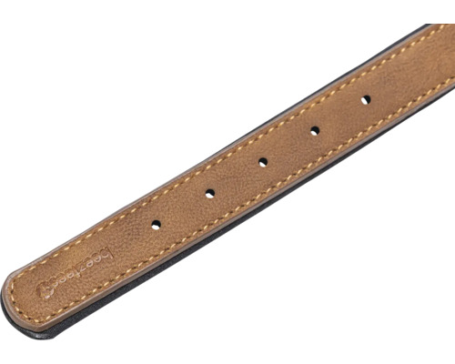 Braunes Lederhalsband für Hunde mit Löchern