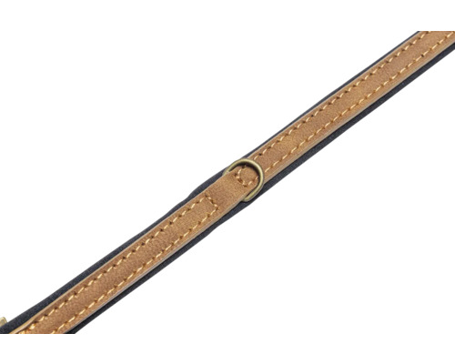 Braunes Lederhalsband für Haustiere mit D-Ring