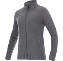 Graue Fleecejacke mit durchgehendem Reißverschluss