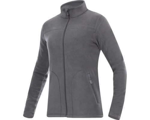 Graue Fleecejacke mit durchgehendem Reißverschluss