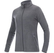 Graue Fleecejacke mit Reißverschluss