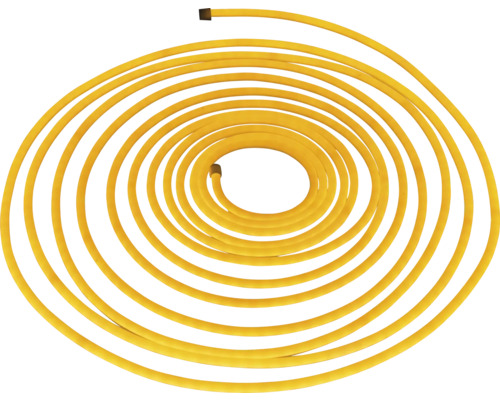 Gelbes Heizungsrohr in aufgerollter Form