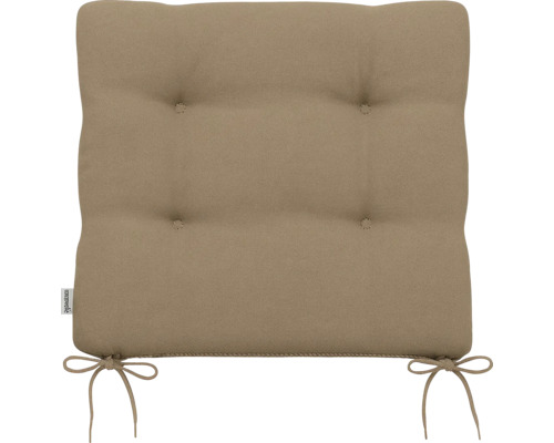 Doppler 45 x 4 cm beige creme Vierkant gestepptes Stuhlkissen mit Bindebändern