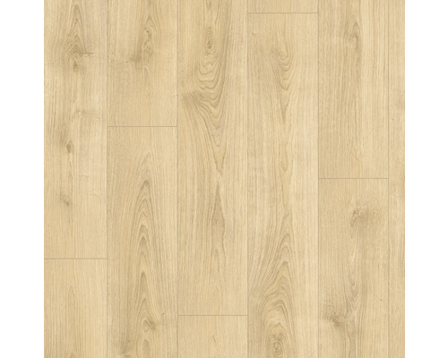 Laminat 8.0 Nord Eiche sand 1292x193x8mm Ansicht von Laminatboden mit Holzstruktur