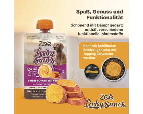 Zoë Licky Snack Süßkartoffel mit Entenfleisch Hundeleckerli im Beutel