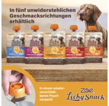 Zoë Licky Snack Hundeleckerli in fünf Geschmacksrichtungen in wiederverschließbaren Beuteln
