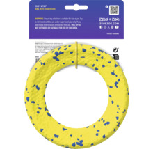 Gelber Hundespielzeug-Ring mit blauen Flecken