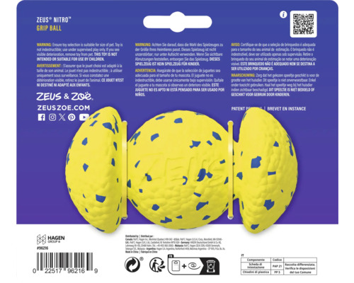 Zeus Nitro Grip Ball Hundespielzeug