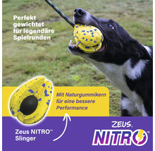 Zeus Nitro Slinger Hundespielzeug mit Seil im Einsatz