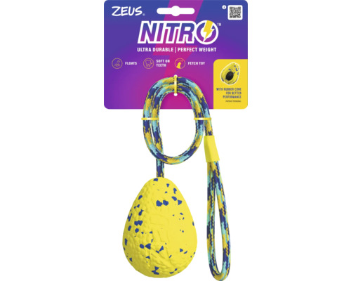 Zeus Nitro Hundespielzeug mit Seil und Ball