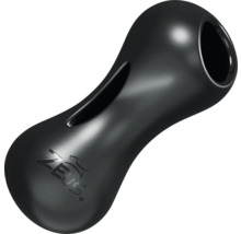 Schwarzer Hundespielzeugknochen mit Zeus Logo