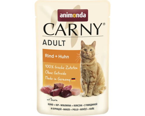 Animonda Carny Adult Katzenfutter Rind und Huhn im Beutel