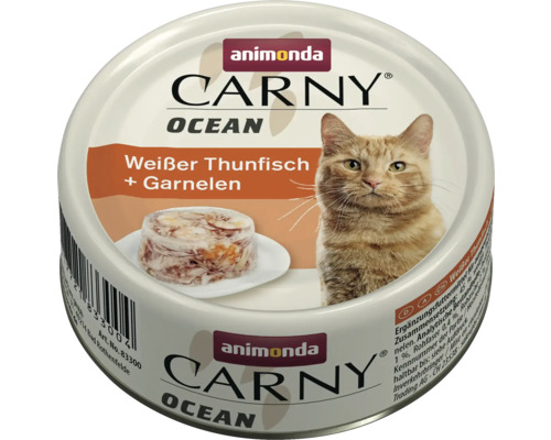 Animonda Carny Ocean Katzenfutter mit Weißem Thunfisch und Garnelen