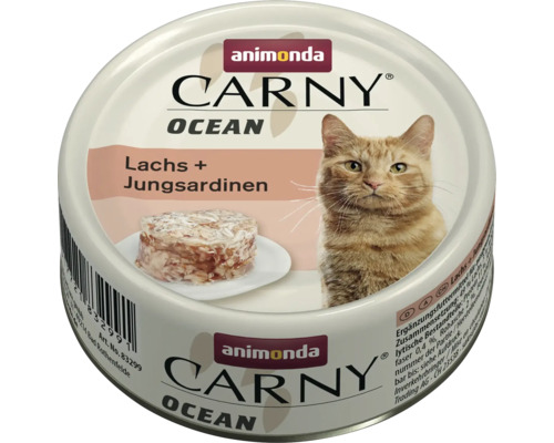 Animonda Carny Ocean Katzenfutter mit Lachs und Jungsardinen Dose