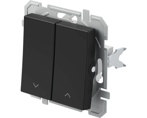Jalousieschalter TEM unterputz IP 20, schwarz Doppelwippschalter für elektrische Installationen