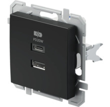 USB-Steckdoseneinsatz mit USB-A- und USB-C-Anschluss