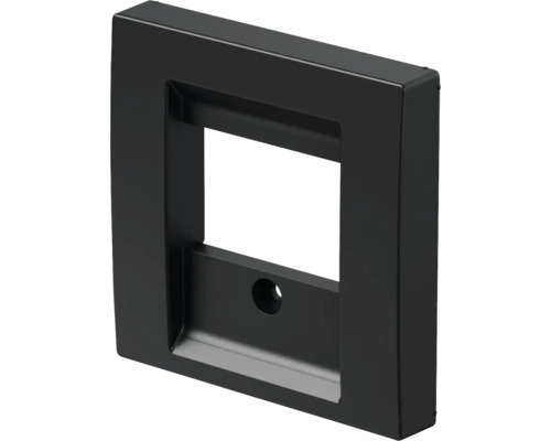 Abdeckung TAE TEM unterputz IP 20, schwarz Quadratische Abdeckung für Schalter
