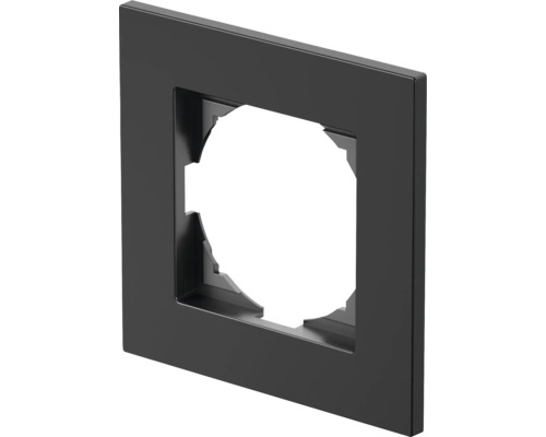 Rahmen TEM 1-fach unterputz IP 20, schwarz Quadratischer Schalterrahmen für Elektroinstallation