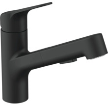 Schwarze Küchenarmatur mit Ausziehbrause