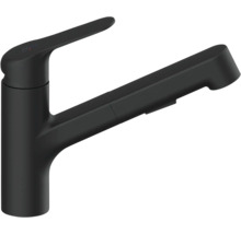 Schwarze Küchenarmatur mit Ausziehbrause